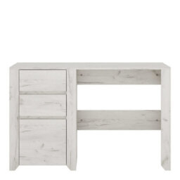 Wyld Haus Norwich Soft Grey Wood Veneer 3 Drawer Desk 1187 X 600 X 765 mm - thumbnail 3