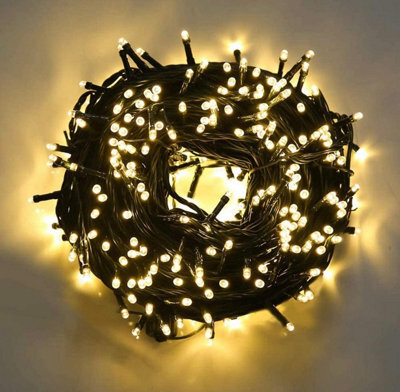 Shatchi 400 Leds Warm White Fairy String Lights Cool White Green Cable 8 Modes Mains Powered Memory Auto Timer - image 1