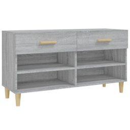 Berkfield Shoe Cabinet Grey Sonoma 102X35X55 Cm Engineered Wood - thumbnail 2