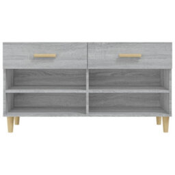 Berkfield Shoe Cabinet Grey Sonoma 102X35X55 Cm Engineered Wood - thumbnail 6