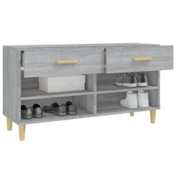 Berkfield Shoe Cabinet Grey Sonoma 102X35X55 Cm Engineered Wood - thumbnail 5