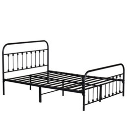 SquareBoxx Amelia Double Metal Bed Frame With Steel Slat Base, 28Cm Underbed Storage & Classic Spindle Design  Black, White, Gold Or Silver - thumbnail 4
