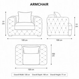 Stratus Interiors Ashley Teal Blue Chesterfield Scatter Back Sofa Collection With Sophisticated Charm-Armchair - thumbnail 6