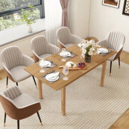 120-160Cm Extendable Dining Table Large Wooden Space Saving Compact Kitchen Desk - thumbnail 3