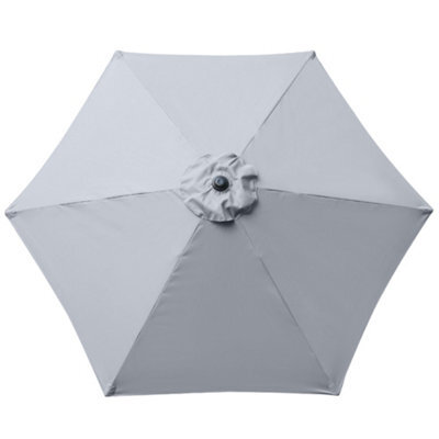 Sundaze Grey Replacement Parasol Fabric Garden Umbrella Canopy Cover For 2.5M 6 Arm Parasols - image 1
