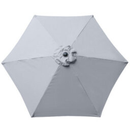 Sundaze Grey Replacement Parasol Fabric Garden Umbrella Canopy Cover For 2.5M 6 Arm Parasols - thumbnail 1