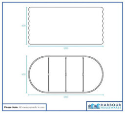 Harbour Housewares Raised Garden Beds - 2X Green Rounded Bottomless Metal Bed Galvanised Steel Planter Box 120 X 60 X 60Cm - thumbnail 3