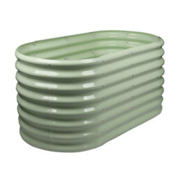 Harbour Housewares Raised Garden Beds - 2X Green Rounded Bottomless Metal Bed Galvanised Steel Planter Box 120 X 60 X 60Cm - thumbnail 7