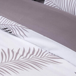Ameha Printed Duvet Cover 3 Piece Set With Matching Pillowcase Soft Microfiber Leaf Floral King (230X220Cm) - thumbnail 5