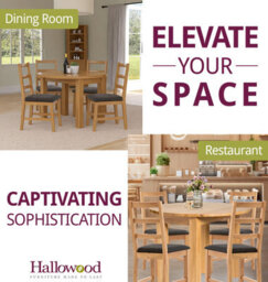 Hallowood Furniture Waverly Drop Leaf Round Table With 4 Cross Back Oak Chairs With Charcoal Fabric Seats - thumbnail 6