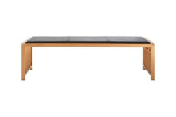 Orsina Contemporary Design Rose Gold Bench, Sleek Garden Bench For Outdoor, Leather Upholstered Dining Bench