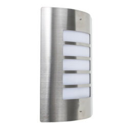Valuelights Medlock Steel And Frosted Lens Ip44 Rated Outdoor Garden Wall Mounted Security Light With Bulb Cool White