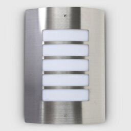 Valuelights Medlock Steel And Frosted Lens Ip44 Rated Outdoor Garden Wall Mounted Security Light With Bulb Cool White - thumbnail 4