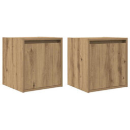 Berkfield Wall-Mounted Bedside Cabinets 2 Pcs Artisan Oak 38X34X40 Cm - thumbnail 2