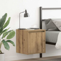 Berkfield Wall-Mounted Bedside Cabinets 2 Pcs Artisan Oak 38X34X40 Cm - thumbnail 1