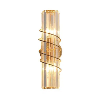 Antique Crystal Wall Light Brass Finish E27 Bedside Wall Lamp Gold Indoor Lighting By Aex - image 1