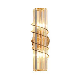 Antique Crystal Wall Light Brass Finish E27 Bedside Wall Lamp Gold Indoor Lighting By Aex - thumbnail 1