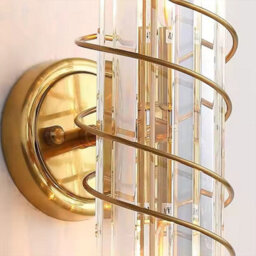 Antique Crystal Wall Light Brass Finish E27 Bedside Wall Lamp Gold Indoor Lighting By Aex - thumbnail 7