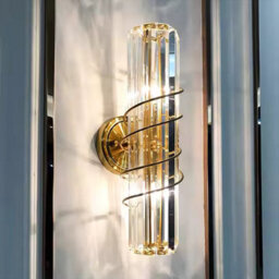 Antique Crystal Wall Light Brass Finish E27 Bedside Wall Lamp Gold Indoor Lighting By Aex - thumbnail 6
