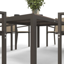 Outsunny Garden Dining Set For 6, Outdoor Dining Table And Chairs, Khaki - thumbnail 8