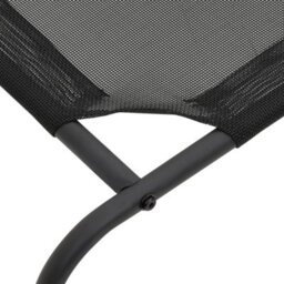 Berkfield Elevated Dog Bed Black L Textilene - thumbnail 4