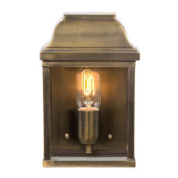 Elegant Outdoor Ip44 Aged Brass Wall Light With Led E27 Socket