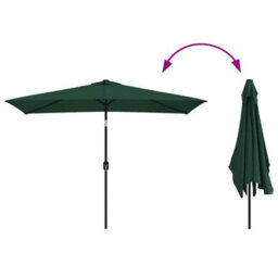 Walplus Rectangular Garden Parasol 200 X 300 Cm - Uv Protective & Anti-Fade Polyester For Patio, Terrace, Or Outdoor Use - thumbnail 6