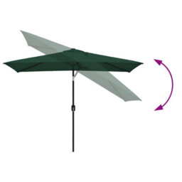 Walplus Rectangular Garden Parasol 200 X 300 Cm - Uv Protective & Anti-Fade Polyester For Patio, Terrace, Or Outdoor Use - thumbnail 5