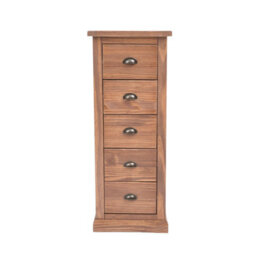 Cabinet Bits Tirolo 5 Drawer Narrow Chest Of Drawers Brass Cup Handle - thumbnail 1
