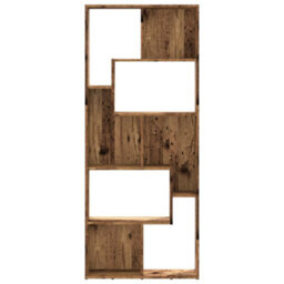 Berkfield Modern Bookcase Old Wood 67X24X161 Cm Engineered Wood - thumbnail 5