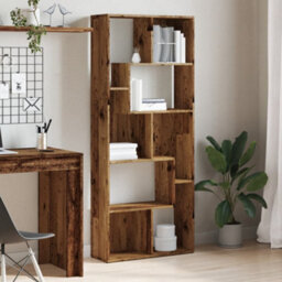 Berkfield Modern Bookcase Old Wood 67X24X161 Cm Engineered Wood - thumbnail 4