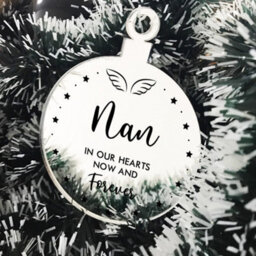 Red Ocean Nan Memorial Gift Mirror Acrylic Christmas Tree Decoration