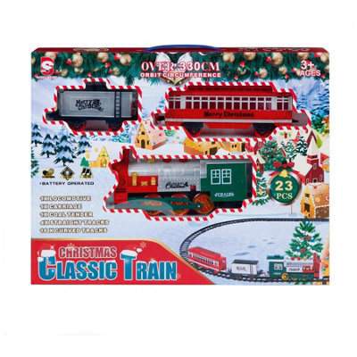 Premier Decorations Premier - 23 Piece Battery Operated Lit Musical Christmas Tree Train Set