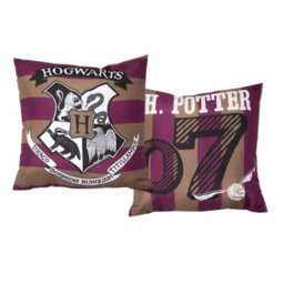 Harry Potter Muggles Square Filled Cushion Brown/burgundy (35Cm X 35Cm)