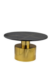 Orsina Coffee Table With Black Marble Top, Gold Finish Lounge Table, Spacious Decorative Table, Modern Accent Table - thumbnail 2