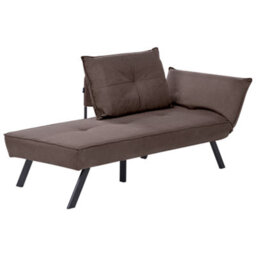 Beliani Right-Hand Chaise Longue Rocamadour Fabric Brown - thumbnail 5