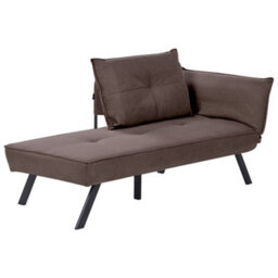 Beliani Right-Hand Chaise Longue Rocamadour Fabric Brown - thumbnail 4