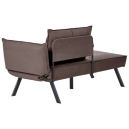 Beliani Right-Hand Chaise Longue Rocamadour Fabric Brown - thumbnail 7