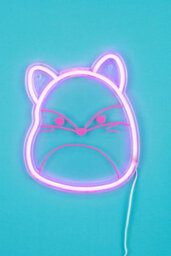Fizz Creations Squishmallows Fifi The Fox Usb Neon Wall Light Pink Led - thumbnail 3