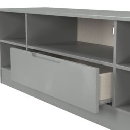 Messina Matt Dusk Grey Tv Stand With 2 Shelves & 1 Drawers, (H)49.5Cm X (W)144.2Cm X (D)40Cm - thumbnail 5