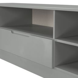 Messina Matt Dusk Grey Tv Stand With 2 Shelves & 1 Drawers, (H)49.5Cm X (W)144.2Cm X (D)40Cm - thumbnail 4