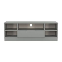 Messina Matt Dusk Grey Tv Stand With 2 Shelves & 1 Drawers, (H)49.5Cm X (W)144.2Cm X (D)40Cm - thumbnail 2