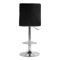 Orsina Black Faux Leather Bar Chair, Backrest Breakfast Bar Chair, Footrest Living Bar Chair Kitchen - thumbnail 4