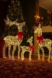 Marco Paul 3Pc Luxury Reindeer Family Christmas Decoration - thumbnail 8