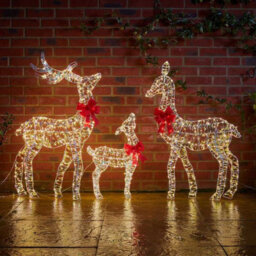 Marco Paul 3Pc Luxury Reindeer Family Christmas Decoration - thumbnail 6