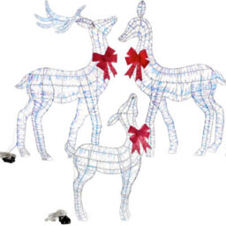 Marco Paul 3Pc Luxury Reindeer Family Christmas Decoration - thumbnail 2
