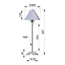 Luminosa Lighting Elstead Provence 1 Light Table Lamp Antique Brass, E14 - thumbnail 3