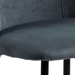 Wyld Haus Set Of 4 Svendborg Grey Upholstered Dining Chairs With Black Metal Legs - thumbnail 8