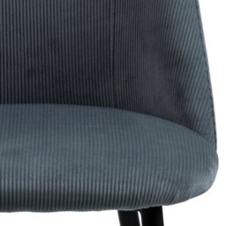 Wyld Haus Set Of 4 Svendborg Grey Upholstered Dining Chairs With Black Metal Legs - thumbnail 7