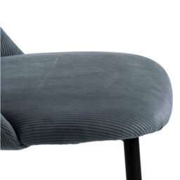 Wyld Haus Set Of 4 Svendborg Grey Upholstered Dining Chairs With Black Metal Legs - thumbnail 6